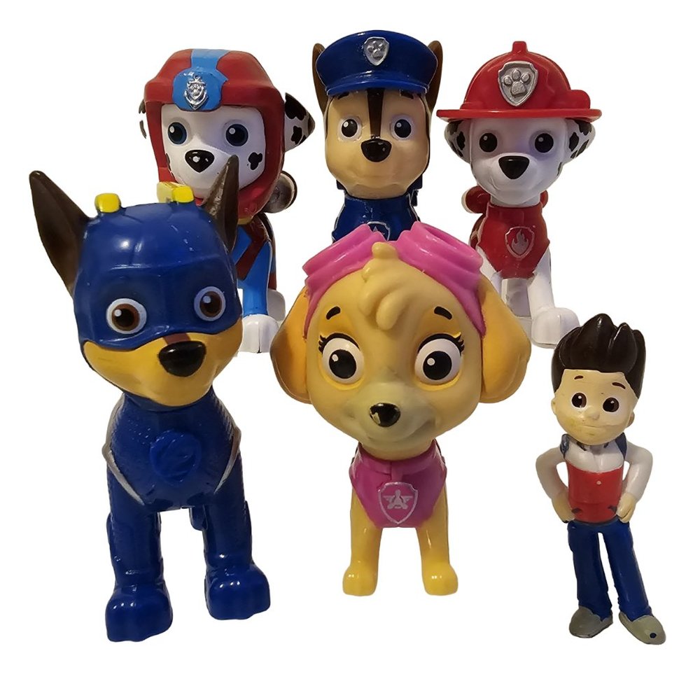 Spin Master Paw Patrol Lot of 6 Mini Figures Skye Marshall Chase Ryder 2"